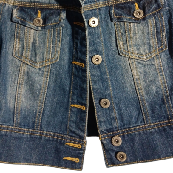 Highway Jeans Dark Blue Kids JEAN JACKET SZ Medium - Picture 5 of 10